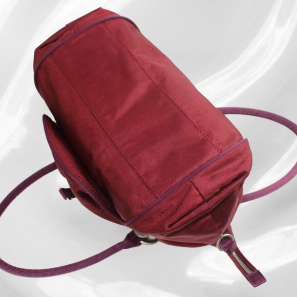 George Gina & Lucy All Sm; Les Maroon Plum Canvas Nylon RFID Satchel - Picture 7 of 11